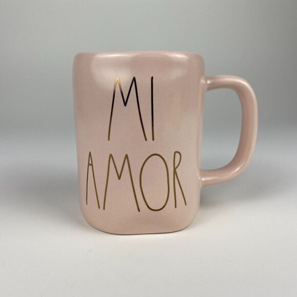 Rae Dunn Other - Rae Dunn MI AMOR (MY LOVE) Pink Gold Farmhouse Ceramic Mug Magenta Gift 2022